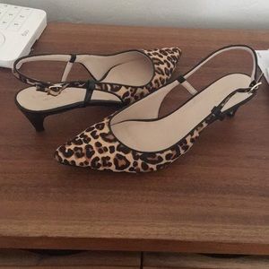 Cole haan - leopard calf hair sling backs -7.5